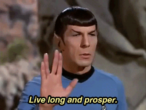 Live Long And Prosper Star Trek GIF
http://gph.is/1DzWYFR 
