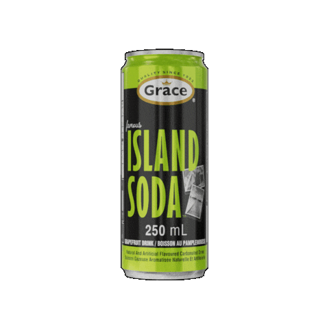 Island Soda Sticker by Grace Foods Canada