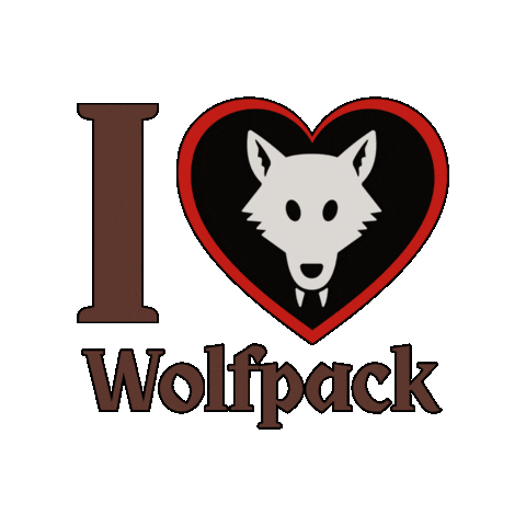 I Love Wolf Sticker