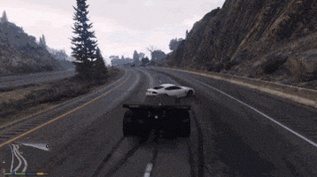 Driving Grand Theft Auto GIF