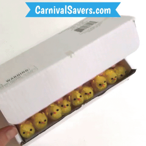 CarnivalSavers carnival savers carnivalsaverscom mini fuzzy chicks small toy easter toy GIF