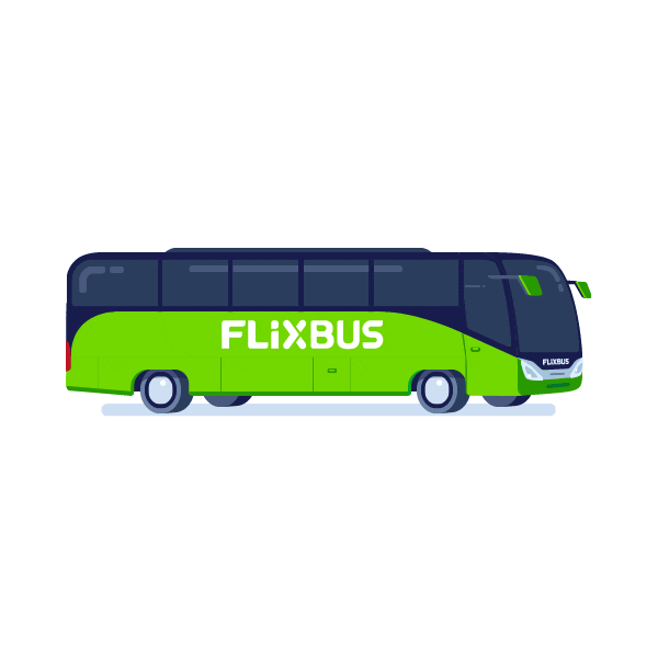 Traveling Green Bus Sticker by Flix