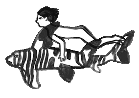 Ocean Shark Sticker by The Soap and the Sea