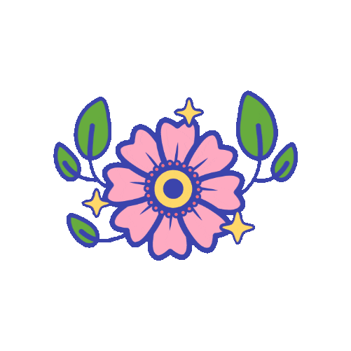 Pink Flower Sticker