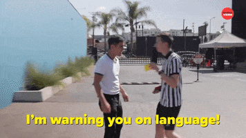 Warning Mind Your Language GIF by BuzzFeed