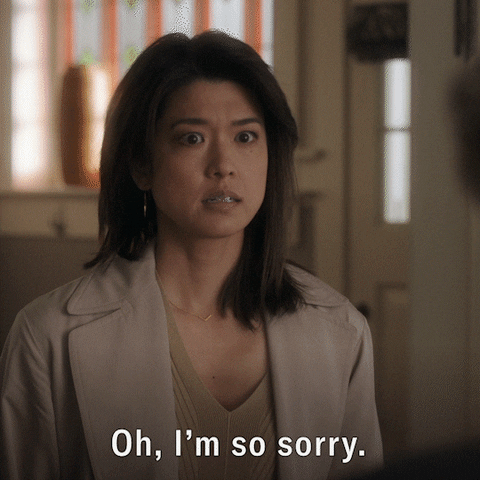 Im So Sorry Grace Park GIF by ABC Network