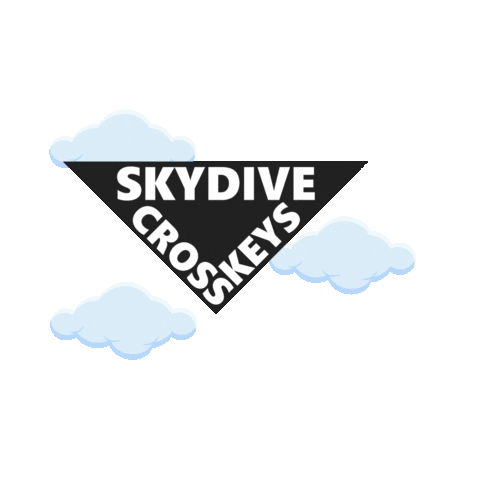 Skydive Cross Keys Sticker