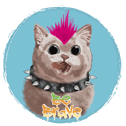 Be Brave Rock And Roll Sticker