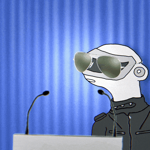 French President Robot GIF by Paft Drunk