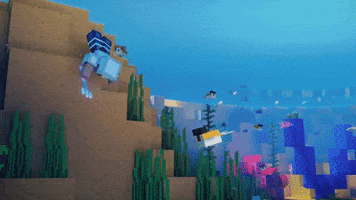 Water Swimming GIF by Minecraft