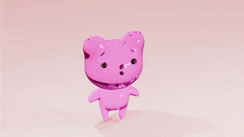 gvart pink 3d baby bear GIF