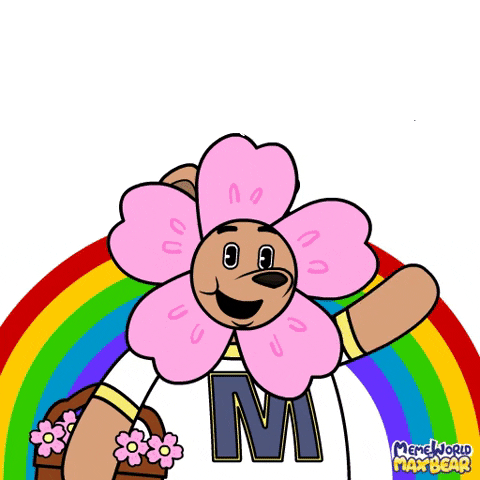 Happy Flower GIF by Meme World of Max Bear