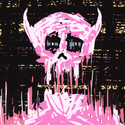 Pink Glitching GIF