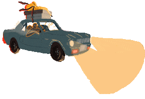 Car Tour Sticker by PYJÆN