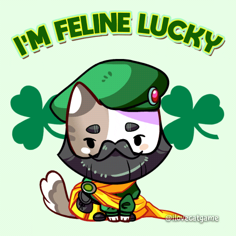 St Patricks Day Cat GIF by Mino Games