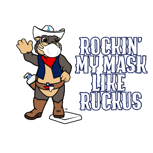 Amarillo Mask On Sticker by Sod Poodles