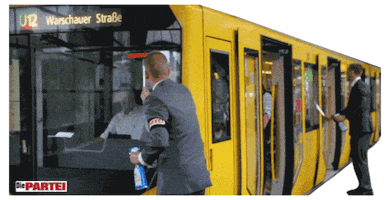 Subway Cleaning GIF by Die PARTEI