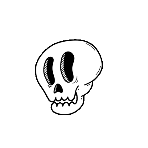 Skull Speaking Sticker