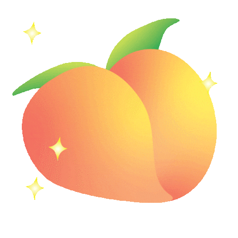 Fruit Peach Sticker by Dyanapyehchek