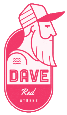 Dave Red Athens - Brown Hotels Sticker