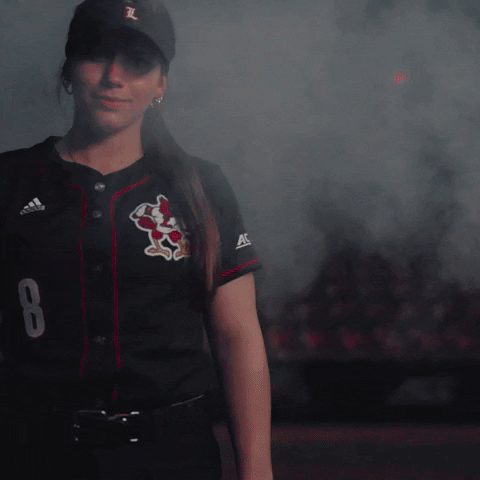 Softball Smile GIF by Louisville Cardinals