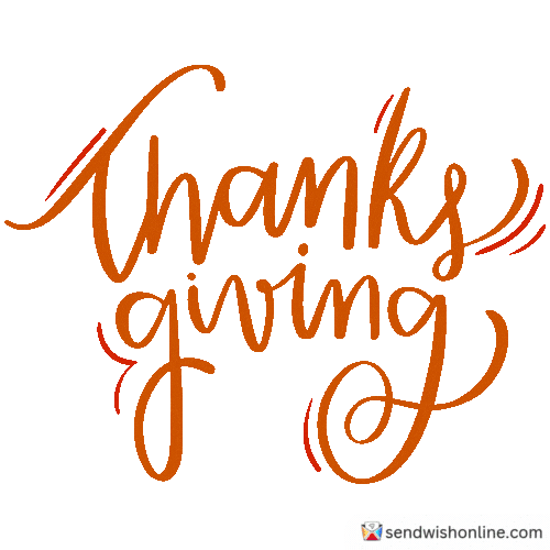 Thanksgiving Gratitude Sticker by sendwishonline.com