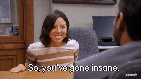 Youre Crazy Aubrey Plaza GIF by Parks and Recreation - Find & Share on GIPHY