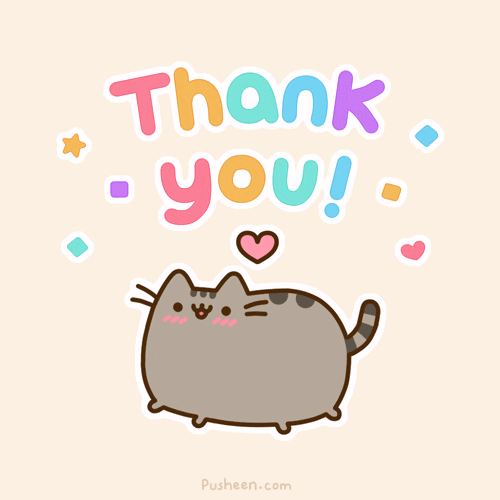 Thanks Thank You GIF by Pusheen - Find & Share on GIPHY