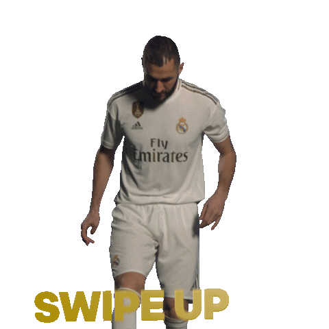 Swipe Up Karim Benzema Sticker by Real Madrid