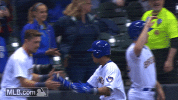 eat milwaukee brewers GIF by MLB