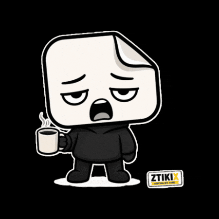 Tired Coffee GIF by ZTIKIX