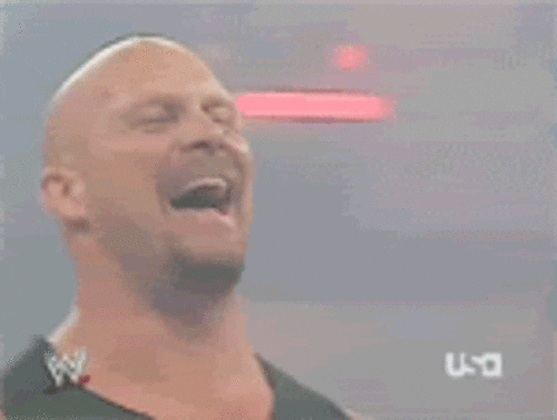 steve austin laughing GIF by WWE