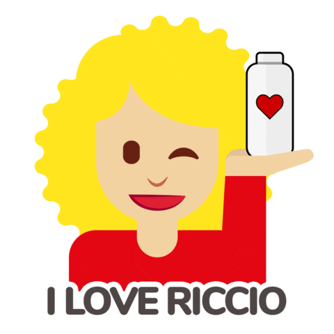 Curly Hair Capelli Ricci Sticker by I Love Riccio