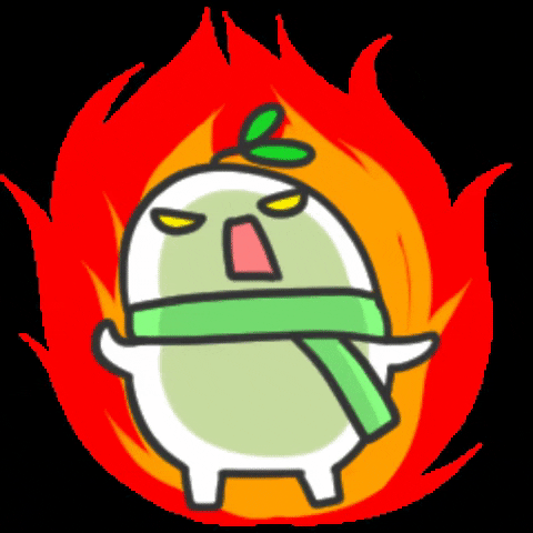 Angry Fire GIF by 水沐柚子rainpomelo