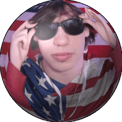 Sunglasses America Sticker by John Freedom