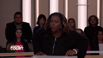 DivorceCourt excited laughing shocked annoyed GIF