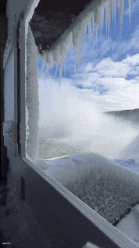 'Enchanting': Massive Icicles and Pristine Snow Transform Niagara Falls