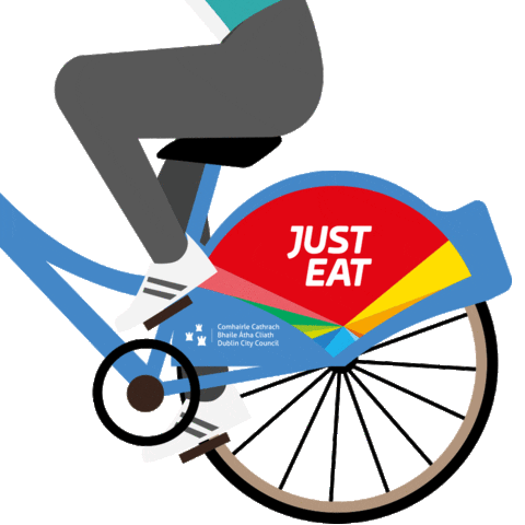 Cycle4Good Just Eat Dublinbikes Sticker by Just Eat Ireland