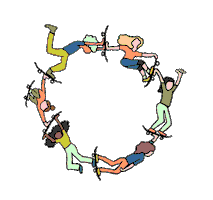 Skateboarding Sticker by Late Bloomers Skate Club