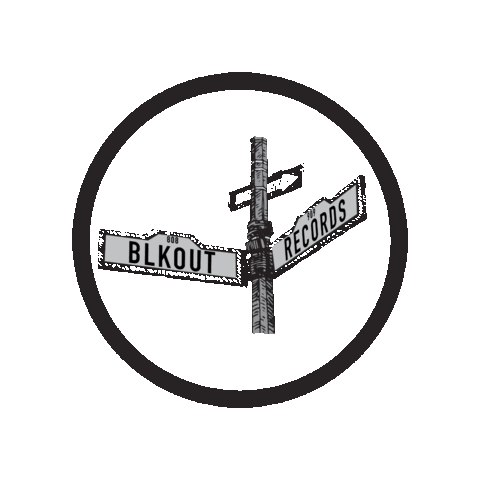 Black Out Techno Sticker by Tech Avenue Records