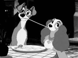 lady and the tramp spaghetti GIF