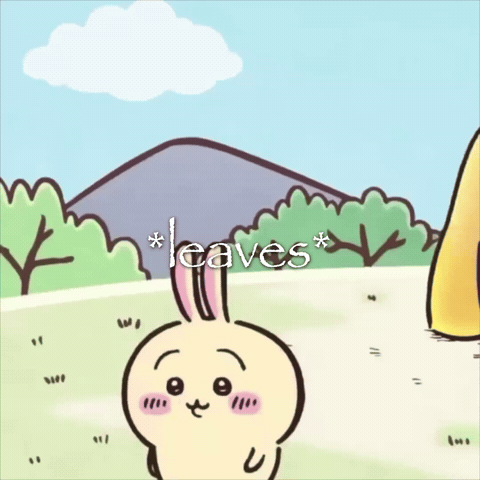 Leaves うさぎ GIF