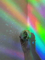 Rainbow Disco Ball GIF by Sarah The Palmer