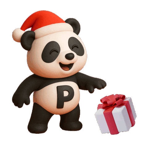Gift Panda Sticker by Pandastic Studio