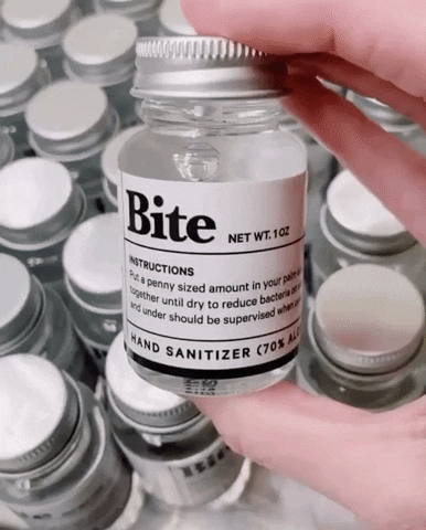 Zero Waste Hand Sanitizer GIF by Bite Toothpaste Bits