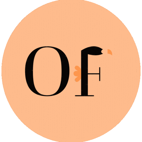 Orange Flamingoo by Maria Santana Sticker