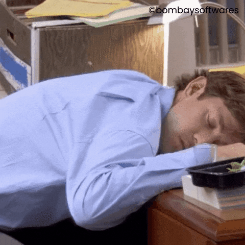Tired The Office GIF by Bombay Softwares