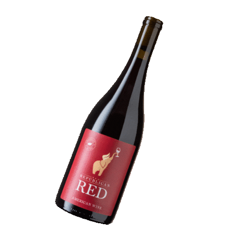 Red Wine Trump Sticker by Republican Red Wine