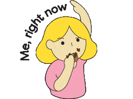Right Now Eating Sticker by rachelrax