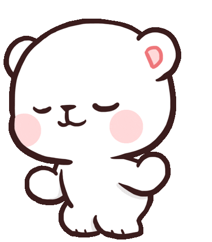 Happy White Bear Sticker by milkmochabear for iOS & Android | GIPHY